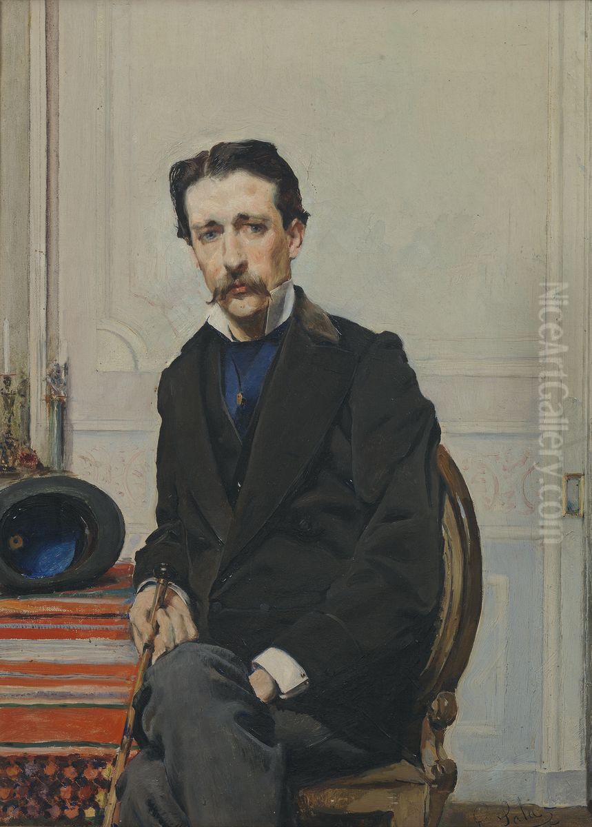 Retrato de caballero Oil Painting by Emilio Sala