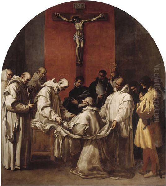 Bishop Hugo wears the Carthusian Habit Oil Painting by Vincenzo Carducci