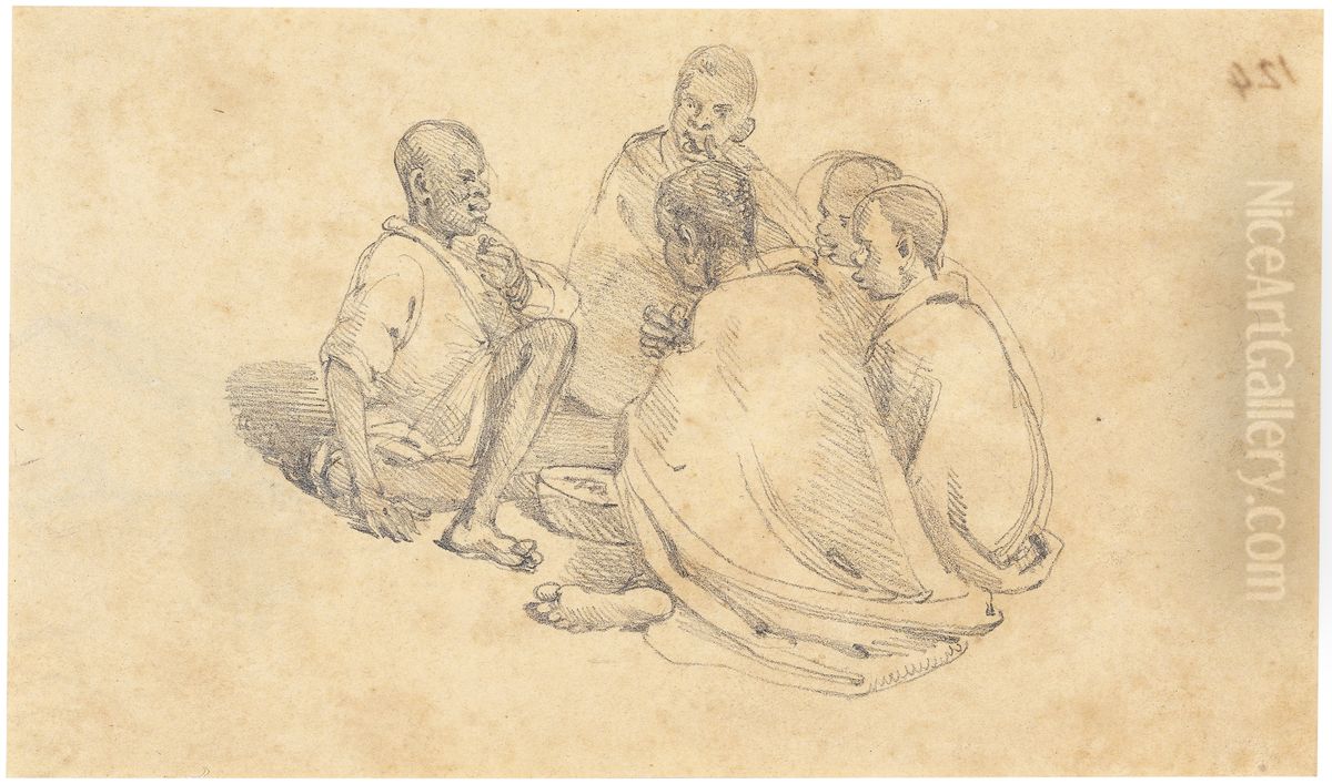 Green negroes of Rio Janeiro Oil Painting by Charles Landseer