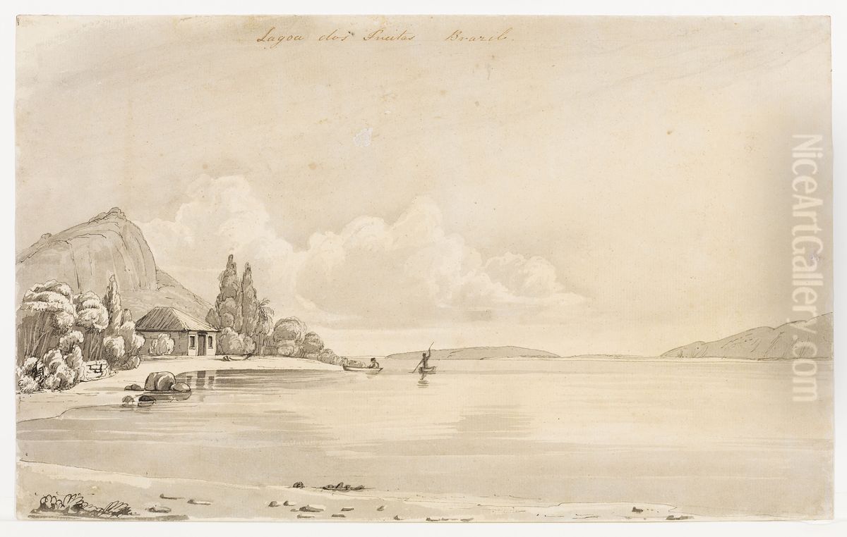 Lagoa dos Freitas. Brazil Oil Painting by Brasiliana Iconografica