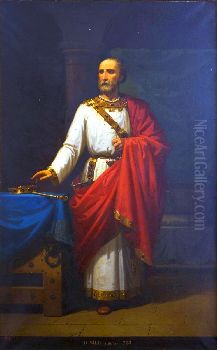 Silo, rey de Asturias Oil Painting by Eduardo Javier Ramon Cano de la Pena
