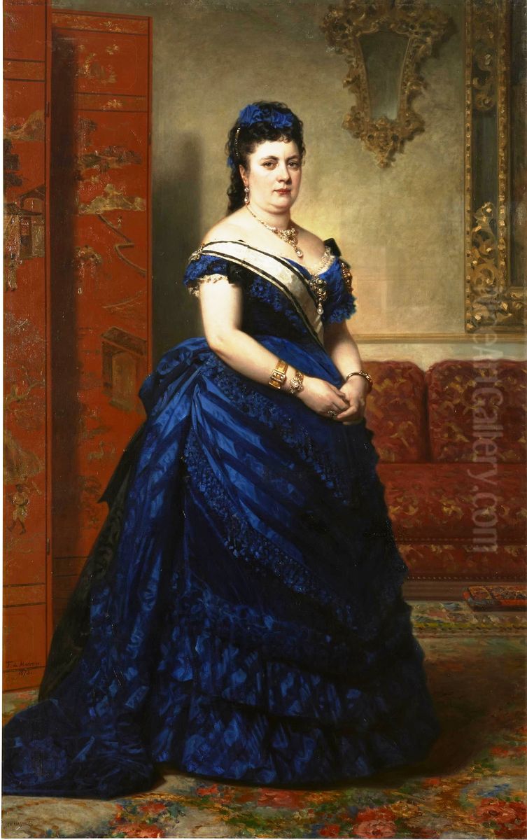 Maria del Carmen Hernandez Espinosa de los Monteros, duquesa consorte de Santona Oil Painting by Federico de Madrazo y Kuntz
