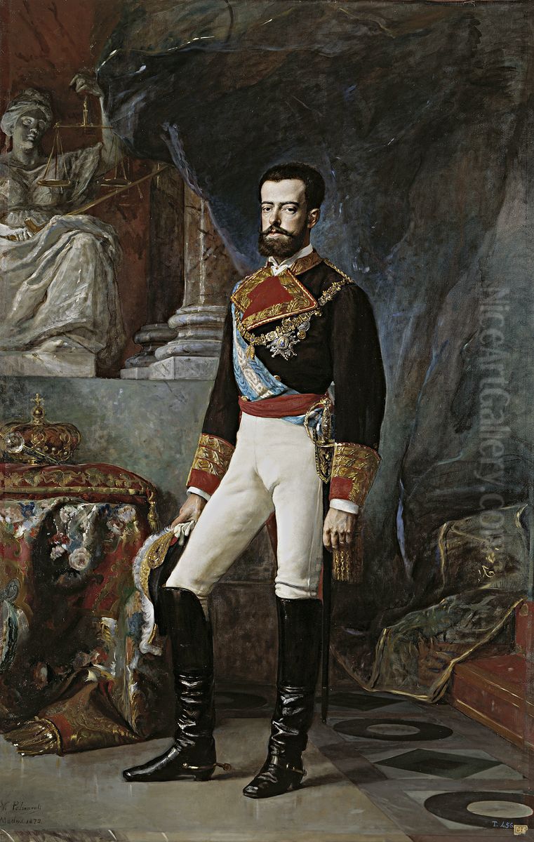 Portrait ofAmadeo I of Spain(1845-1890) Oil Painting by Vicente Palmaroli