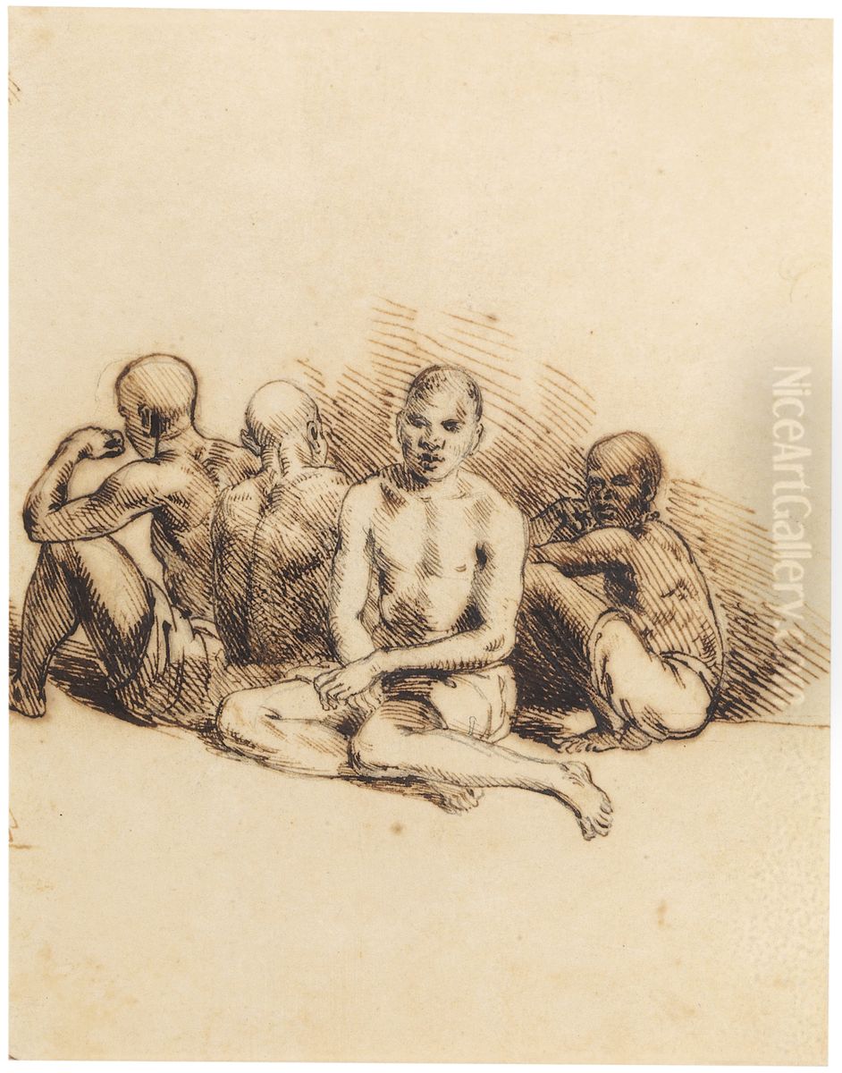 Green negroes of Rio Janeiro Oil Painting by Charles Landseer