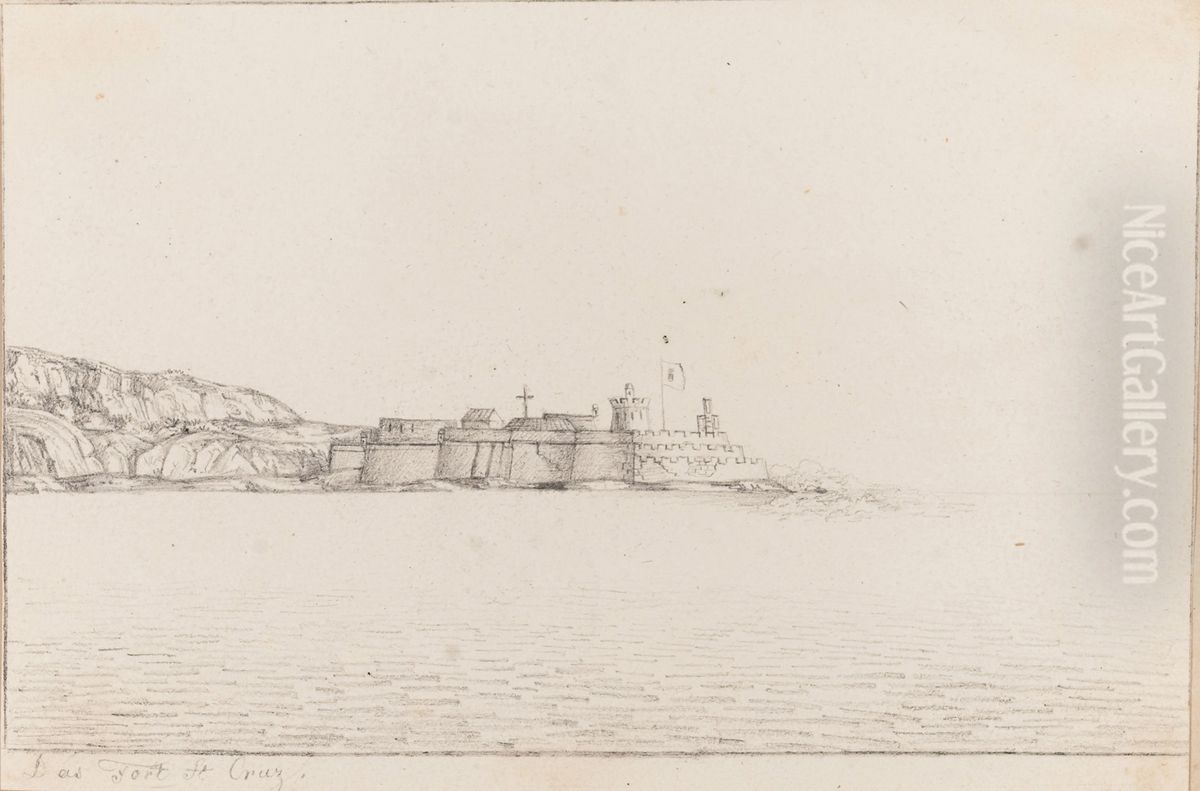 Das Fort St Cruz Oil Painting by Franz Josef Fruhbeck