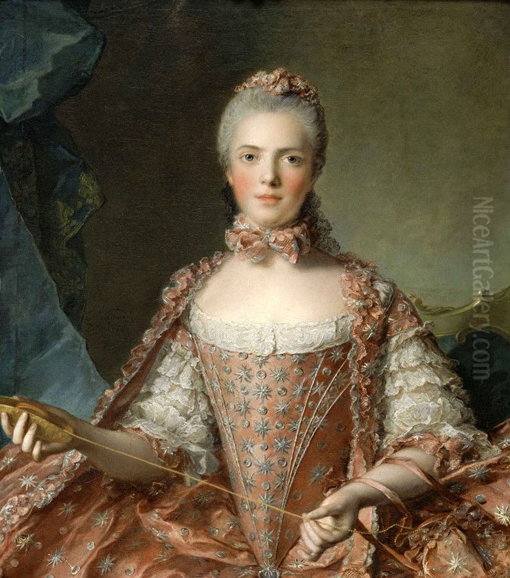 Madame Adelaide de France faisant des noeuds Oil Painting by Jean-Marc Nattier