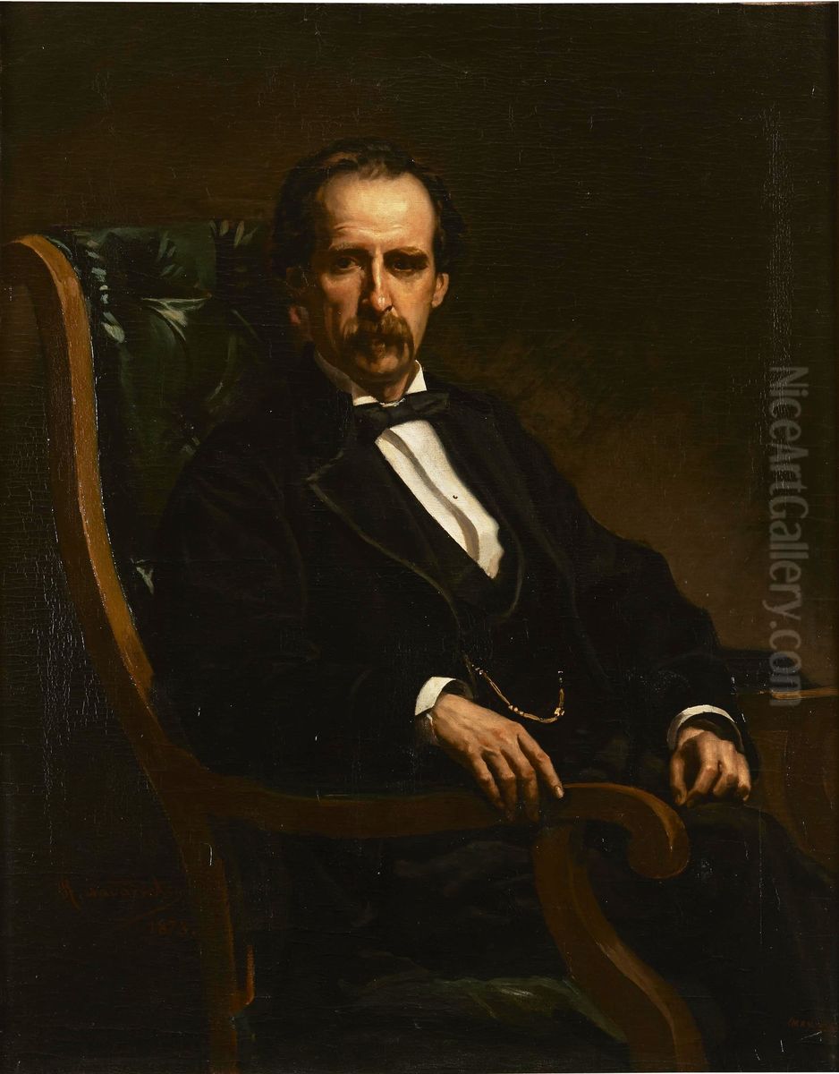 Retrato de Enrique Perez Escrich Oil Painting by Ricardo Maria Navarrete Fos