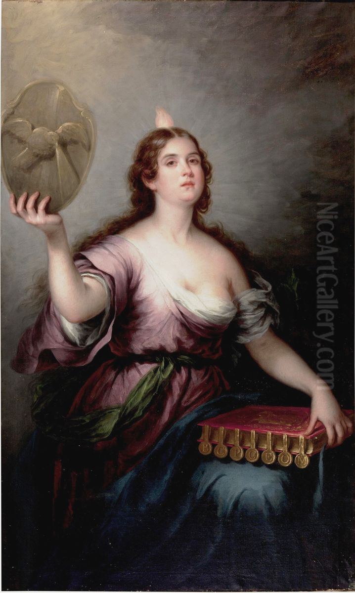 Alegoria del Antiguo Testamento Oil Painting by Jose Gutierrez de la Vega