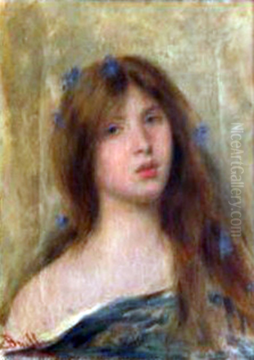 Bust de dona Oil Painting by Joan Brull Vinyoles