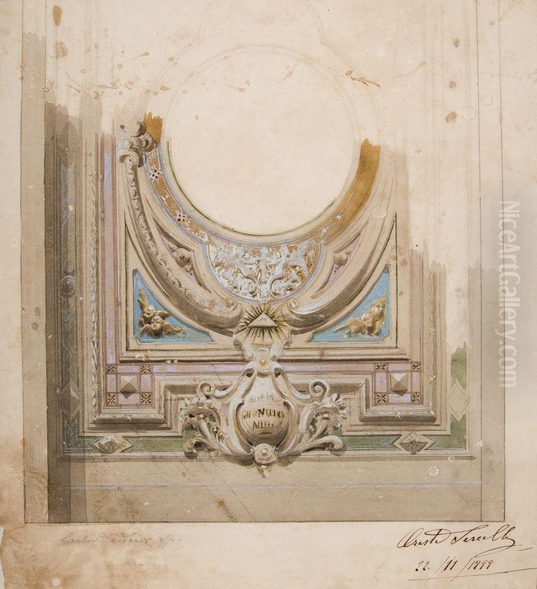 Sem Titulo/Legenda Oil Painting by Oreste Sercelli