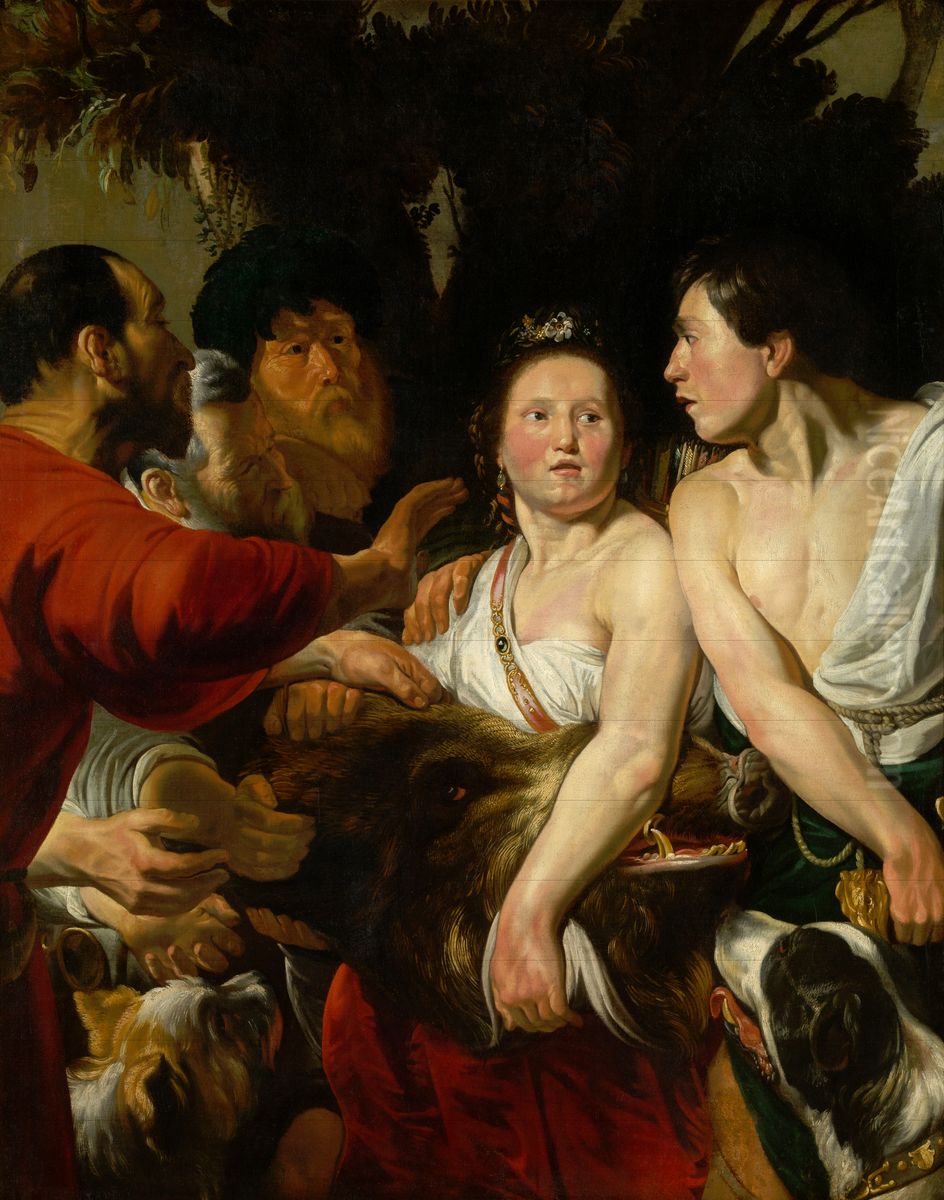 Meleager en Atalanta Oil Painting by Jacob Jordaens