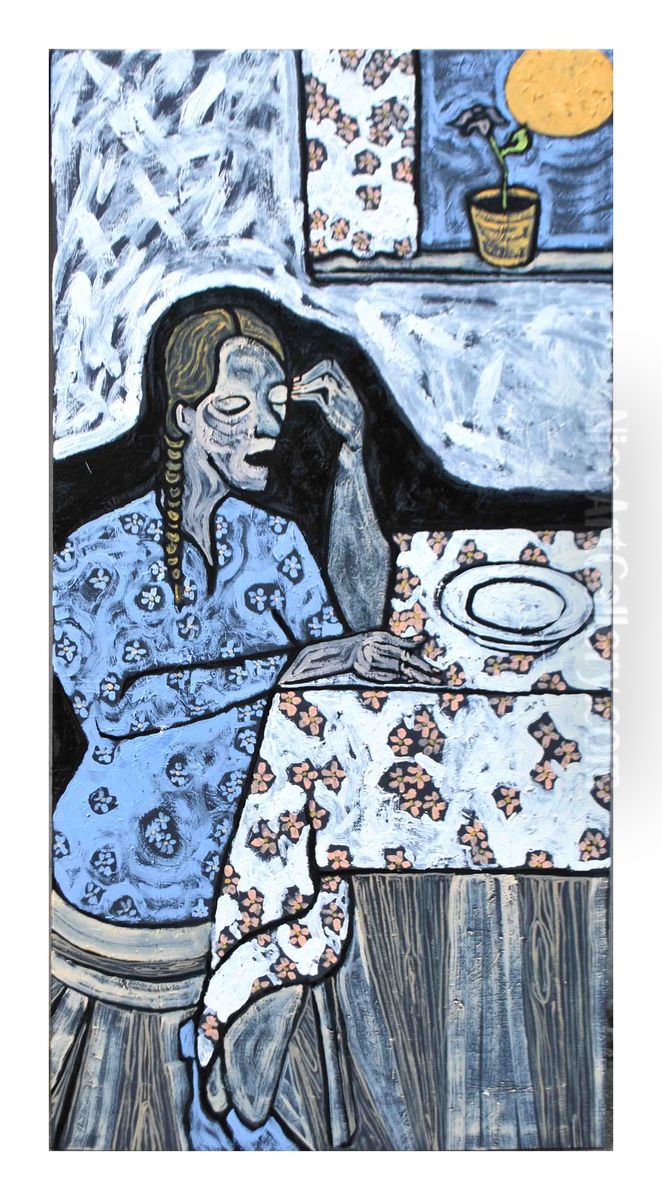 Malignant epithelial ovarian cancer 11 Oil Painting by Gretchen Andrew