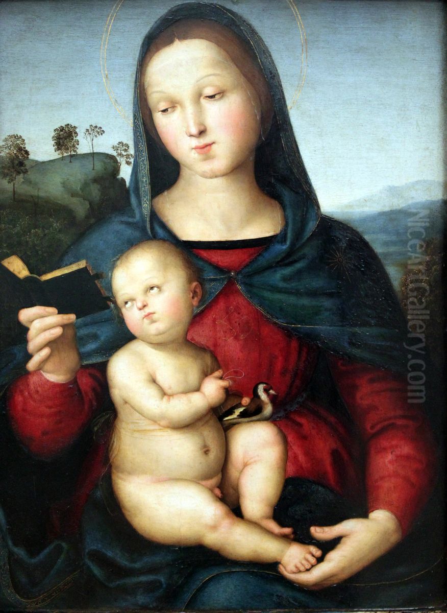 Maria mit dem Kind (Madonna Solly) Oil Painting by Raphael