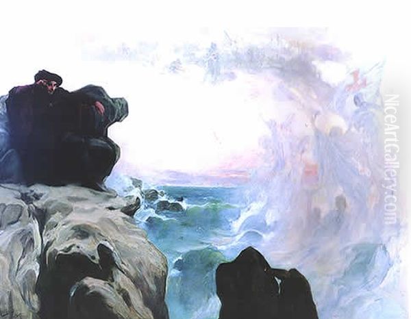 The Dream of the Prince Oil Painting by Jose Malhoa