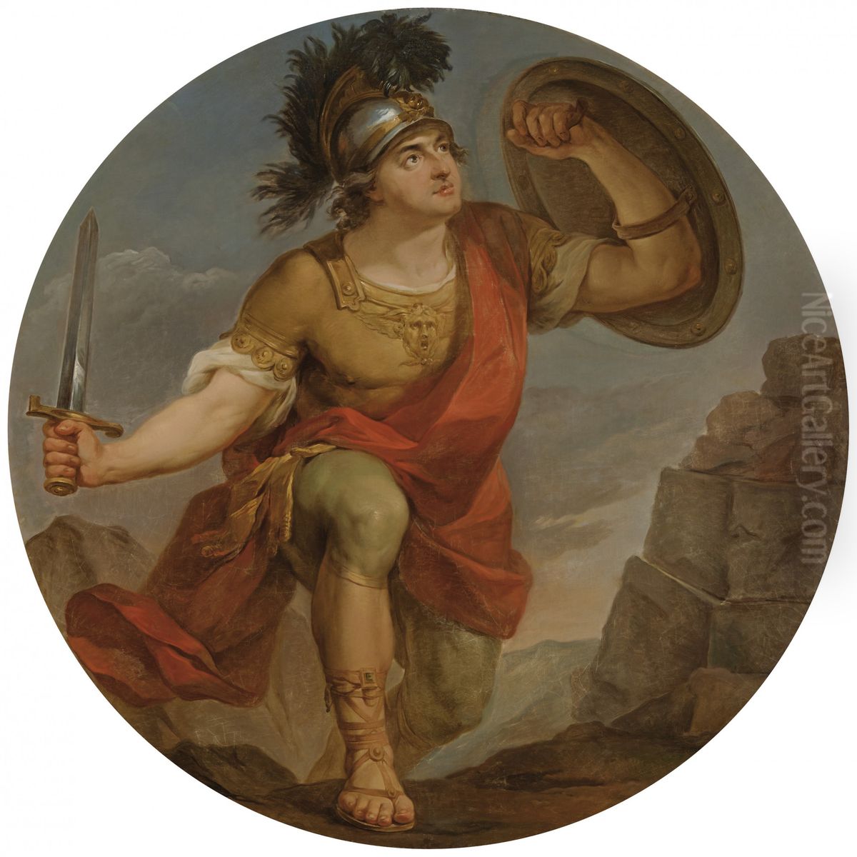 Allegory of Valor (Mars). Oil Painting by Marcello Bacciarelli