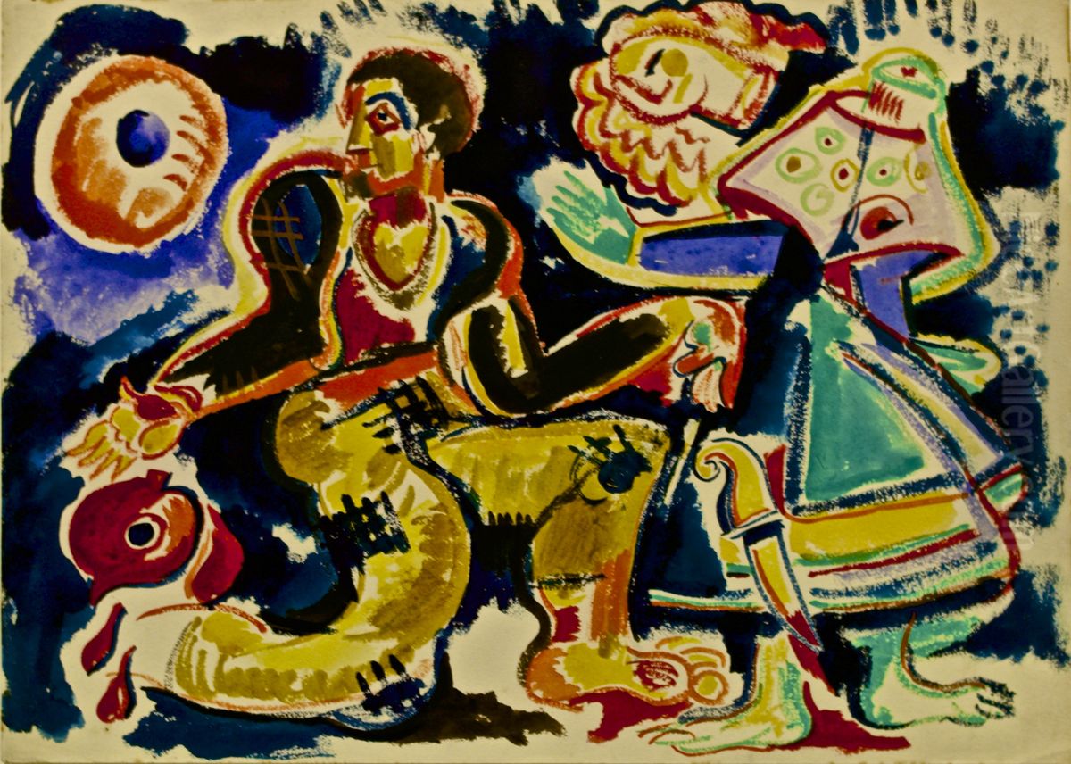 Broken Crystal Heart Diamond Oil Painting by Amadeo De Souza Cardoso