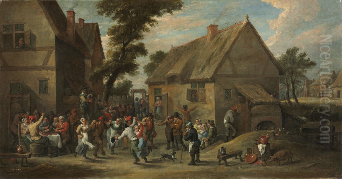 Village Festival Oil Painting by David Teniers the Younger