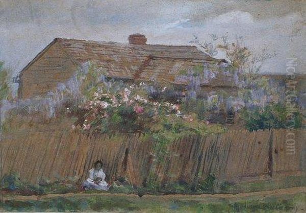 Landscape With Cottage Oil Painting by Emma Richardson Cherry