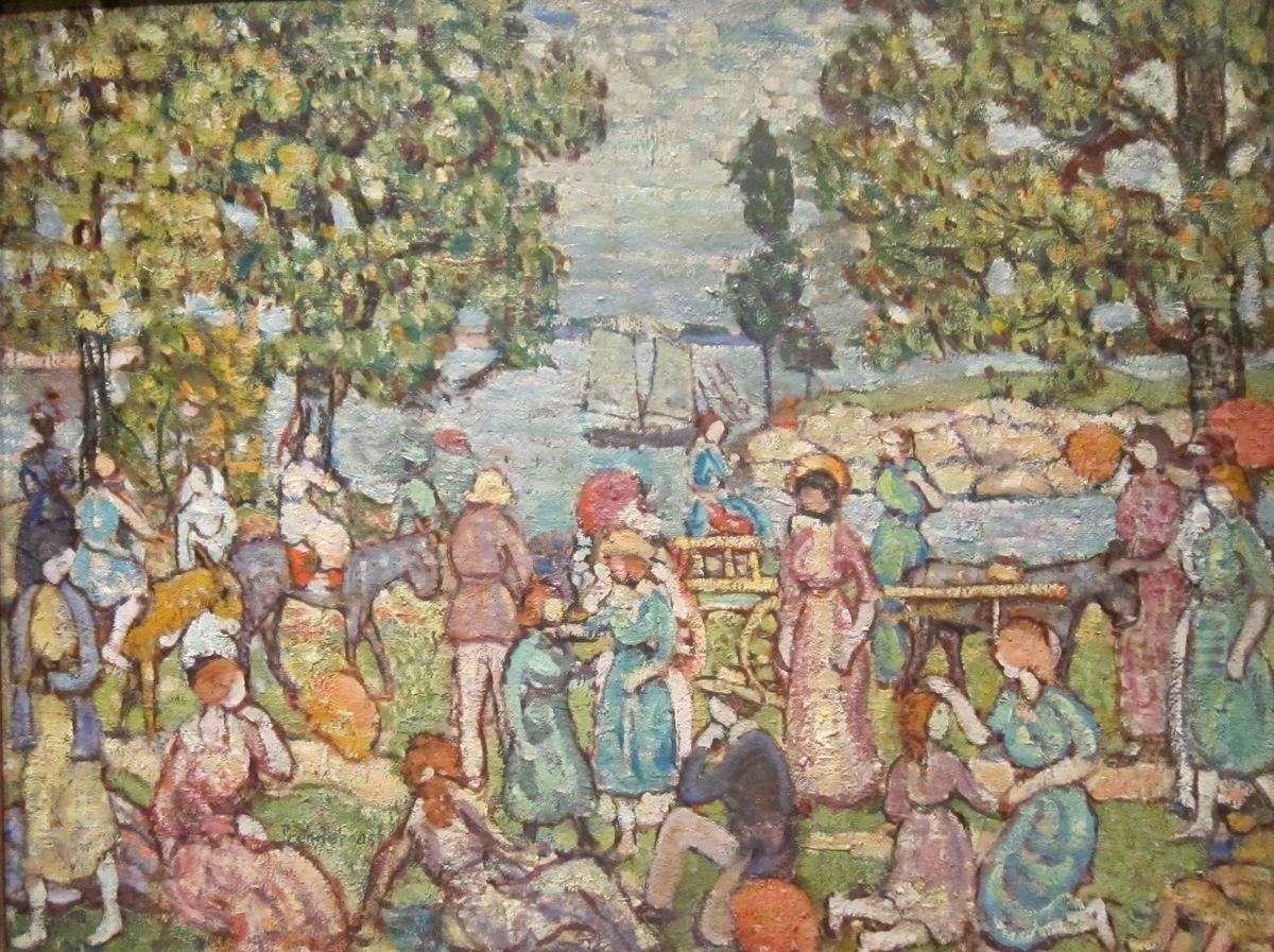 Am Strand, Nr. 3 Oil Painting by Maurice Prendergast