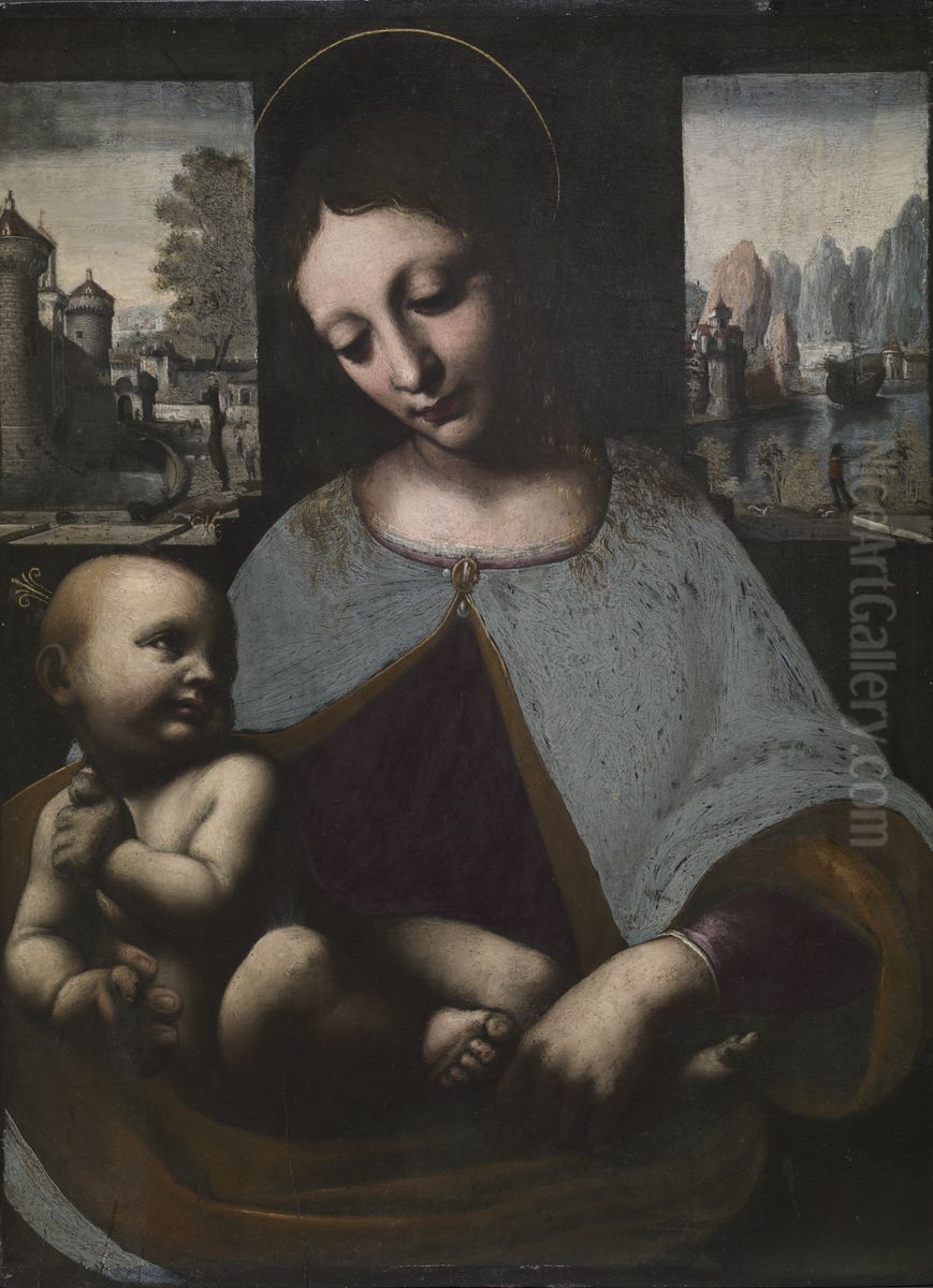 Virgin and Child Oil Painting by Leonardo Da Vinci