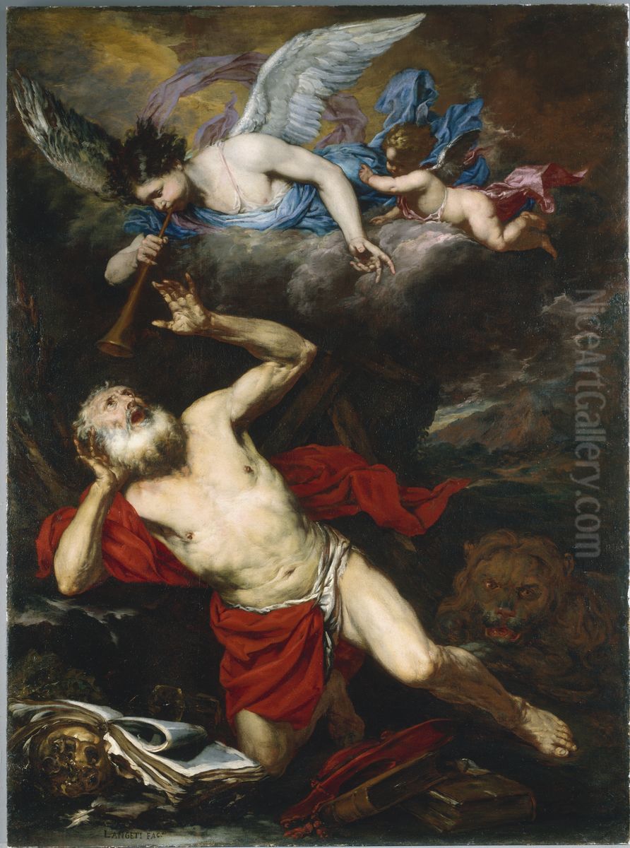 The Vision of Saint Jerome Oil Painting by Giovan Battista Langetti