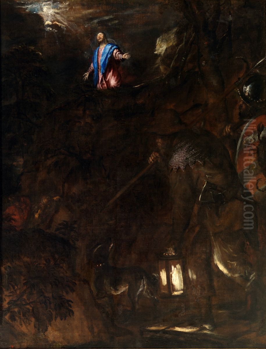 The Agony in the Garden of Gethsemane Oil Painting by Titian