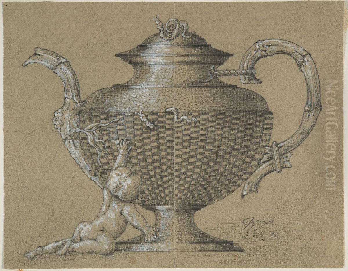 drawing by Philippe Wolfers , KBS-FRB, D2017.023.019.001 Oil Painting by Philippe Wolfers