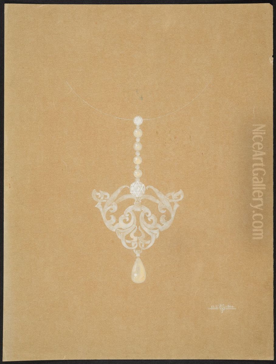 drawing by Philippe Wolfers , KBS-FRB, D2017.023.019.083 Oil Painting by Philippe Wolfers