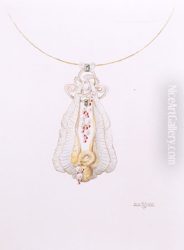 drawing by Philippe Wolfers , KBS-FRB, D2017.023.019.081 Oil Painting by Philippe Wolfers