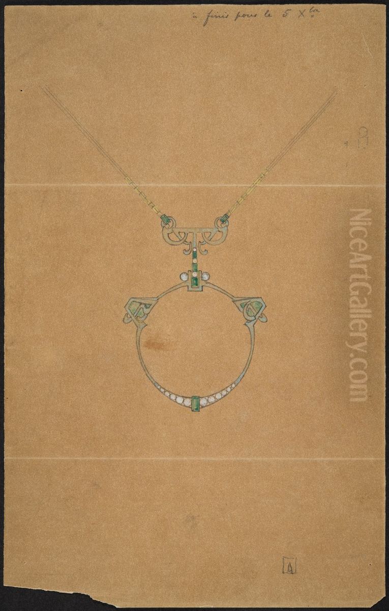 drawing by Philippe Wolfers , KBS-FRB, D2017.023.019.112 Oil Painting by Philippe Wolfers