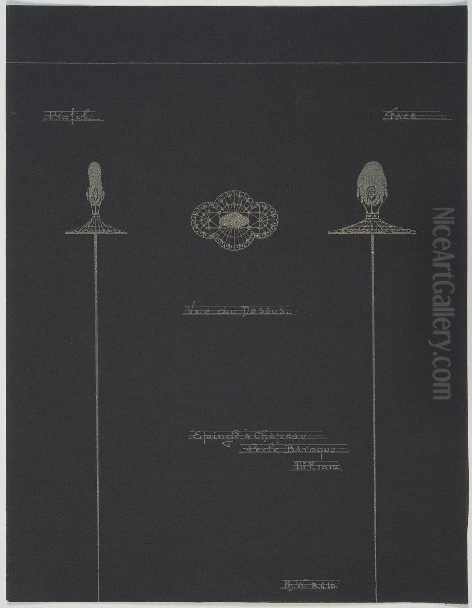 drawing by Philippe Wolfers , KBS-FRB, D2017.023.019.135 Oil Painting by Philippe Wolfers