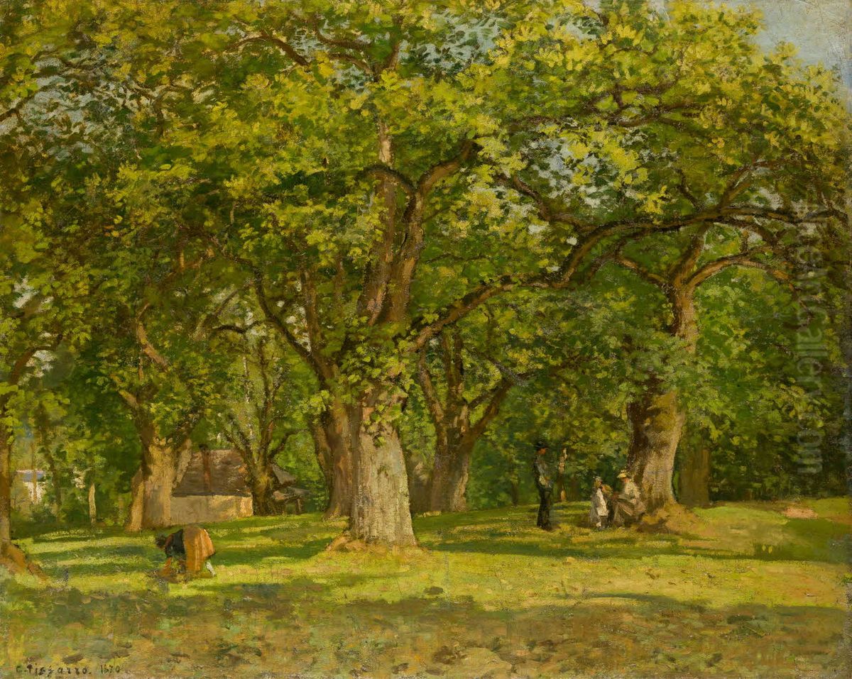 La Foret Oil Painting by Camille Pissarro