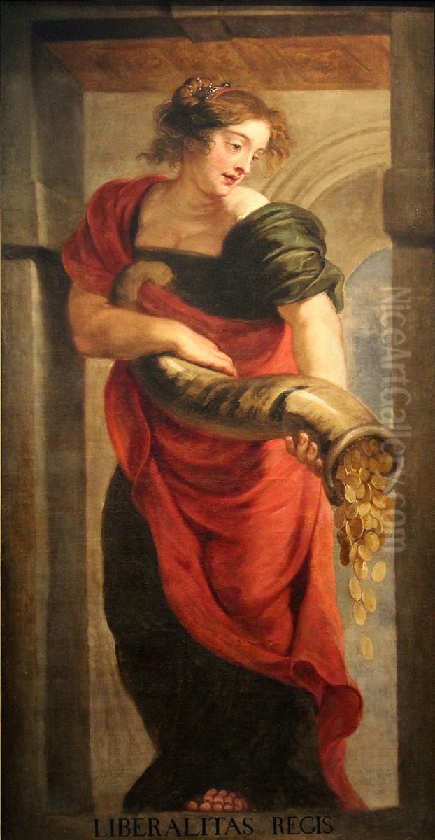 La Liberalite du roi Oil Painting by Jan van den Hoecke