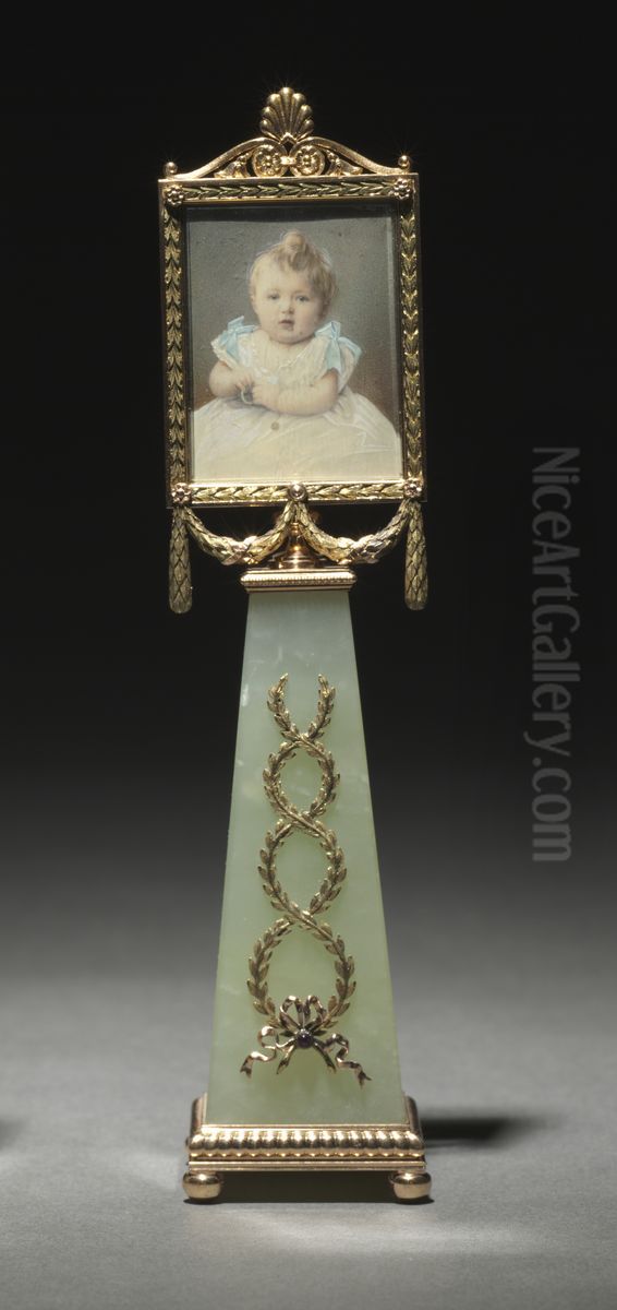 Portrait of Grand Duchess Olga Oil Painting by Peter Carl Faberge