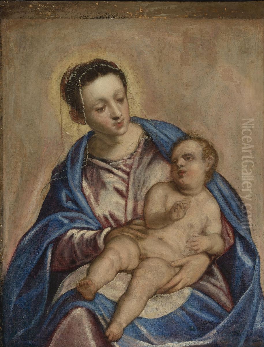 Madonna and Child Oil Painting by Jacopo Tintoretto
