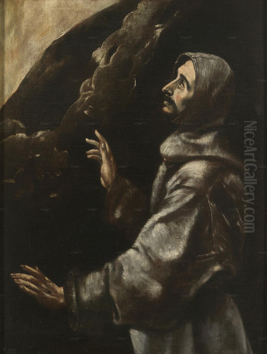 San Francisco de Asis en extasis Oil Painting by El Greco