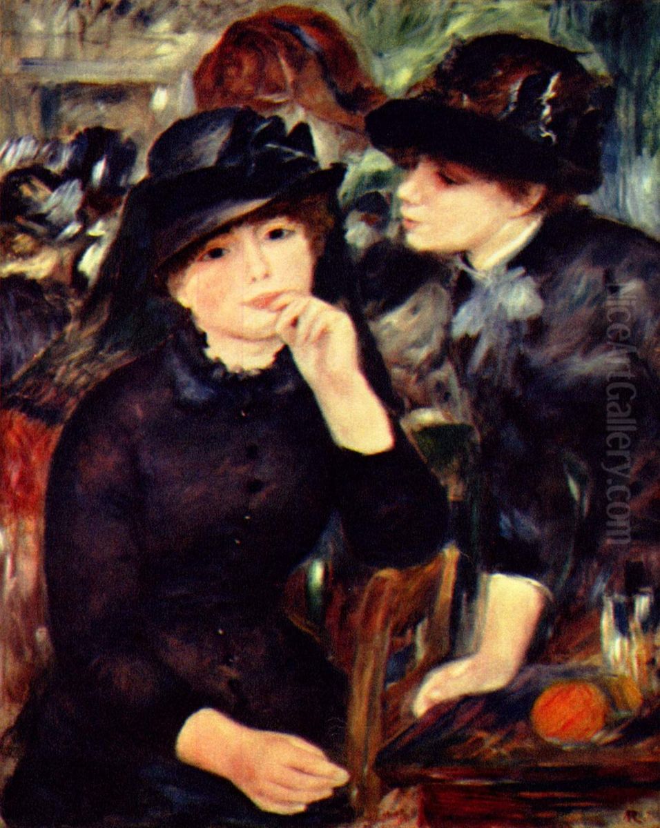 Young Girls in Black Oil Painting by Pierre Auguste Renoir