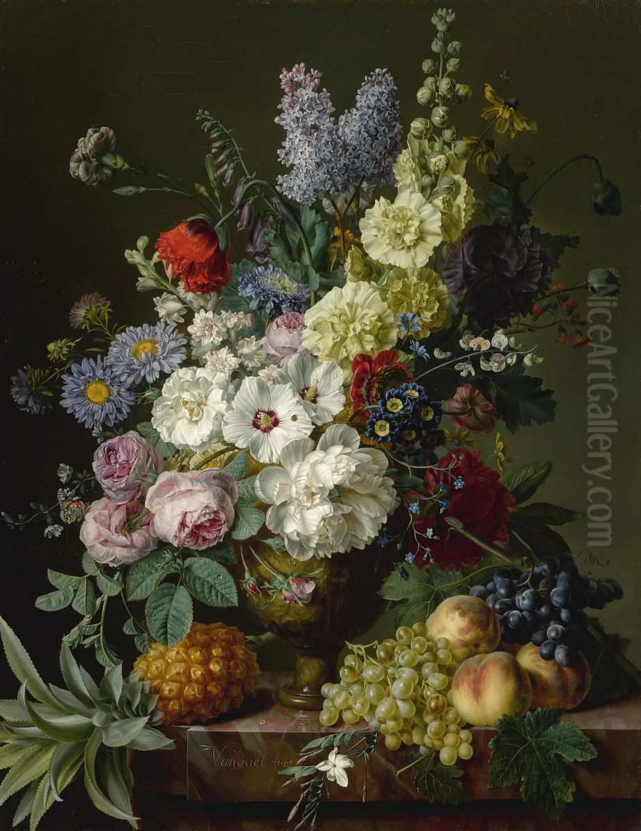 Still Life of Flowers in a Vase Oil Painting by Jan Frans Van Dael