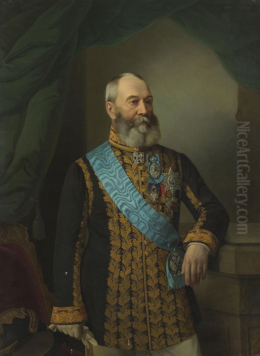 Portrait of P.P. Gagarin Oil Painting by Georg von Bothmann