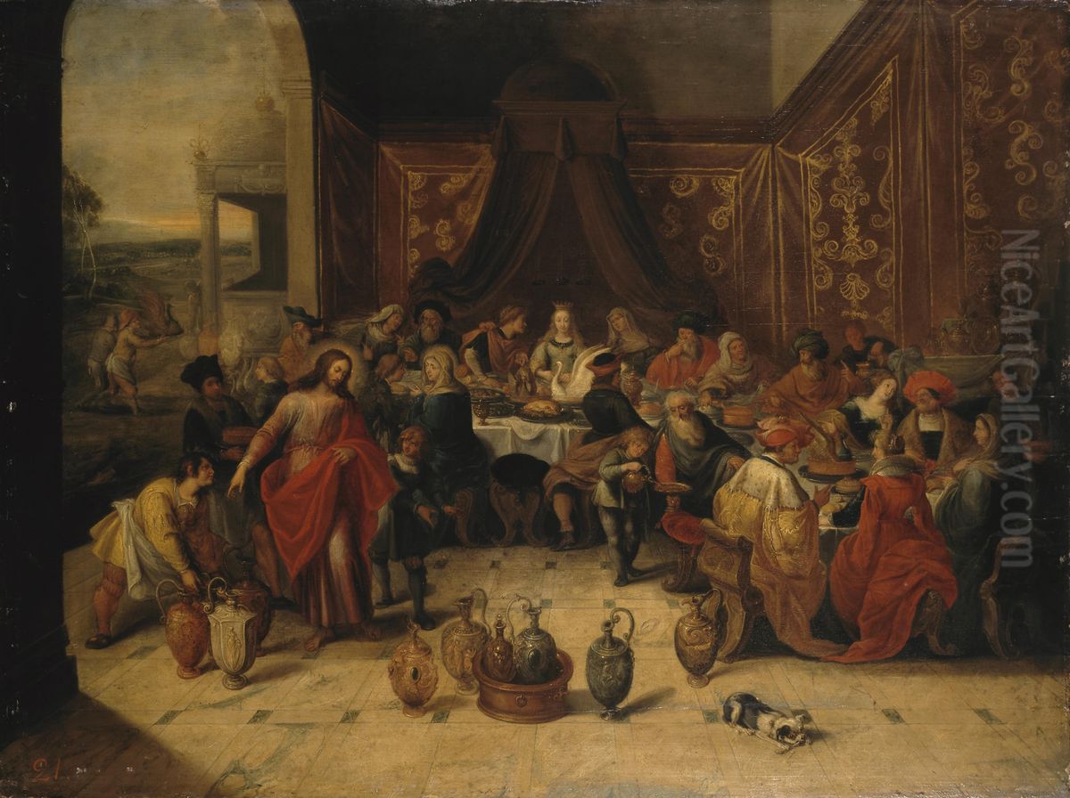 Les Noces de Cana Oil Painting by Frans Francken the Younger