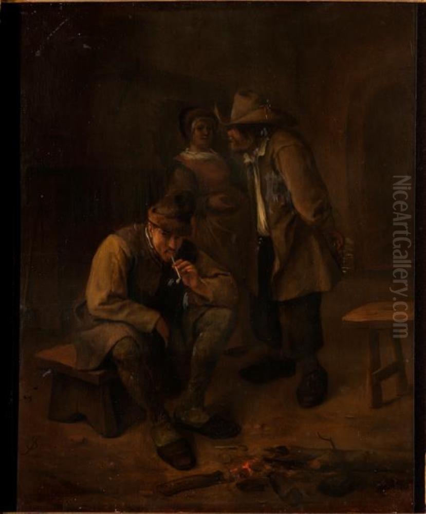 Smoker Oil Painting by Jan Steen