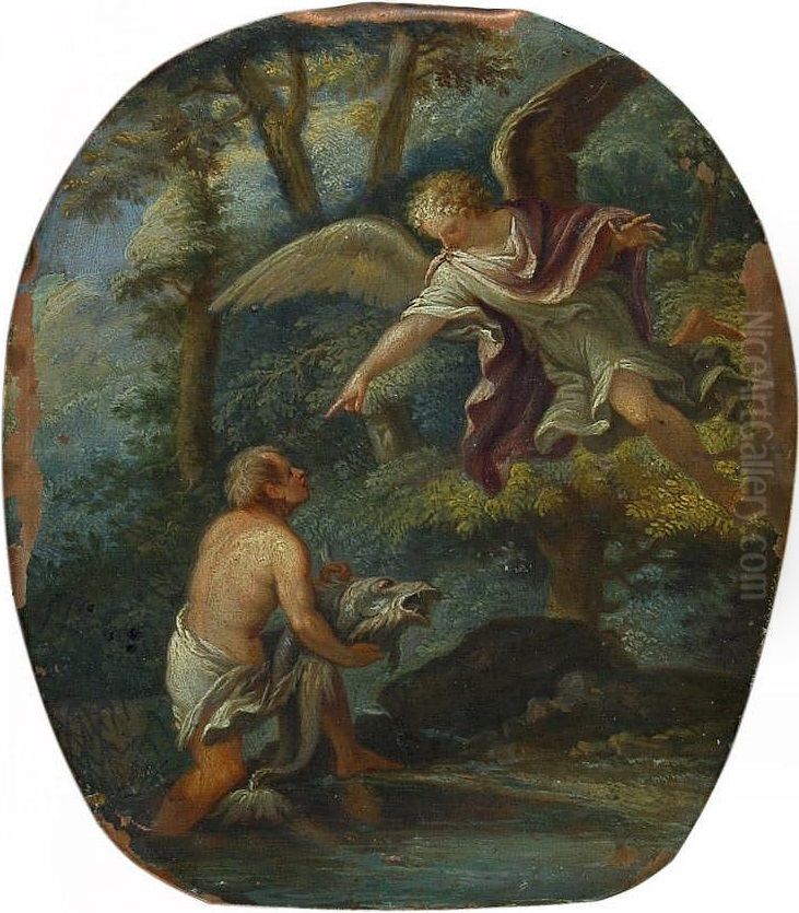 Tobias and the Angel Oil Painting by Adam Elsheimer