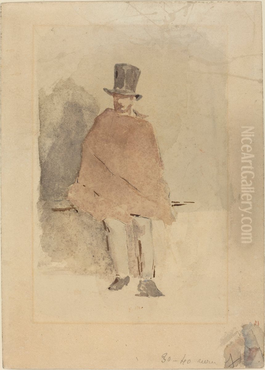 The Man in the Tall Hat Oil Painting by Edouard Manet