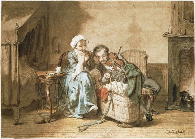 Domestic Bliss Oil Painting by David Bles