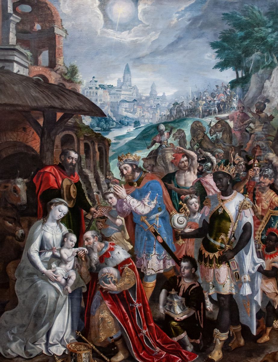 L'Adoration des Mages Oil Painting by Maerten De Vos