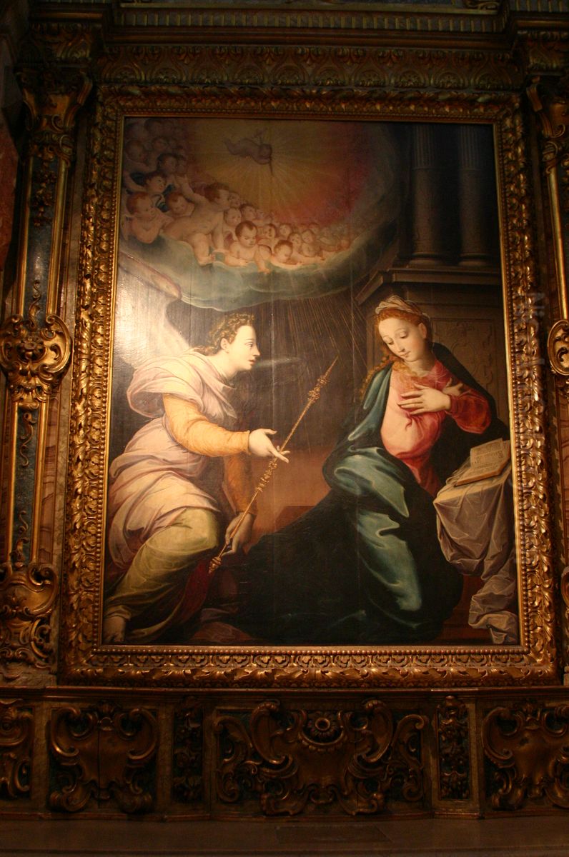 Annunciation Oil Painting by Gaspar Dias