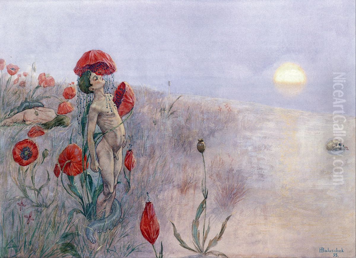 the Death Oil Painting by Hans Baluschek