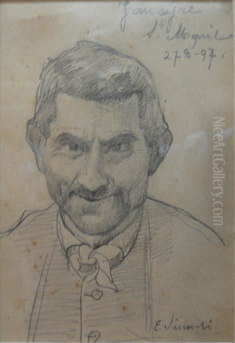 Retrato de Jancyre Oil Painting by Eliseu Visconti
