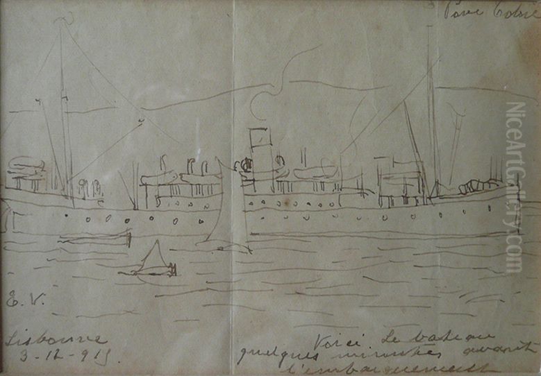 Le Bateau Oil Painting by Eliseu Visconti