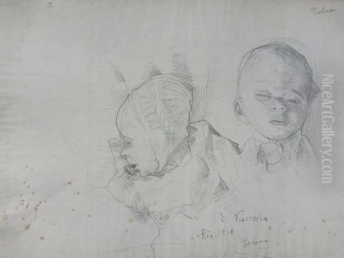 Retrato de Tobias aos dois meses Oil Painting by Eliseu Visconti